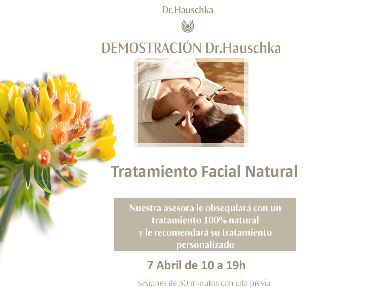 Sesiones personalizadas de 30 min cosmética natural Dr. Haushka