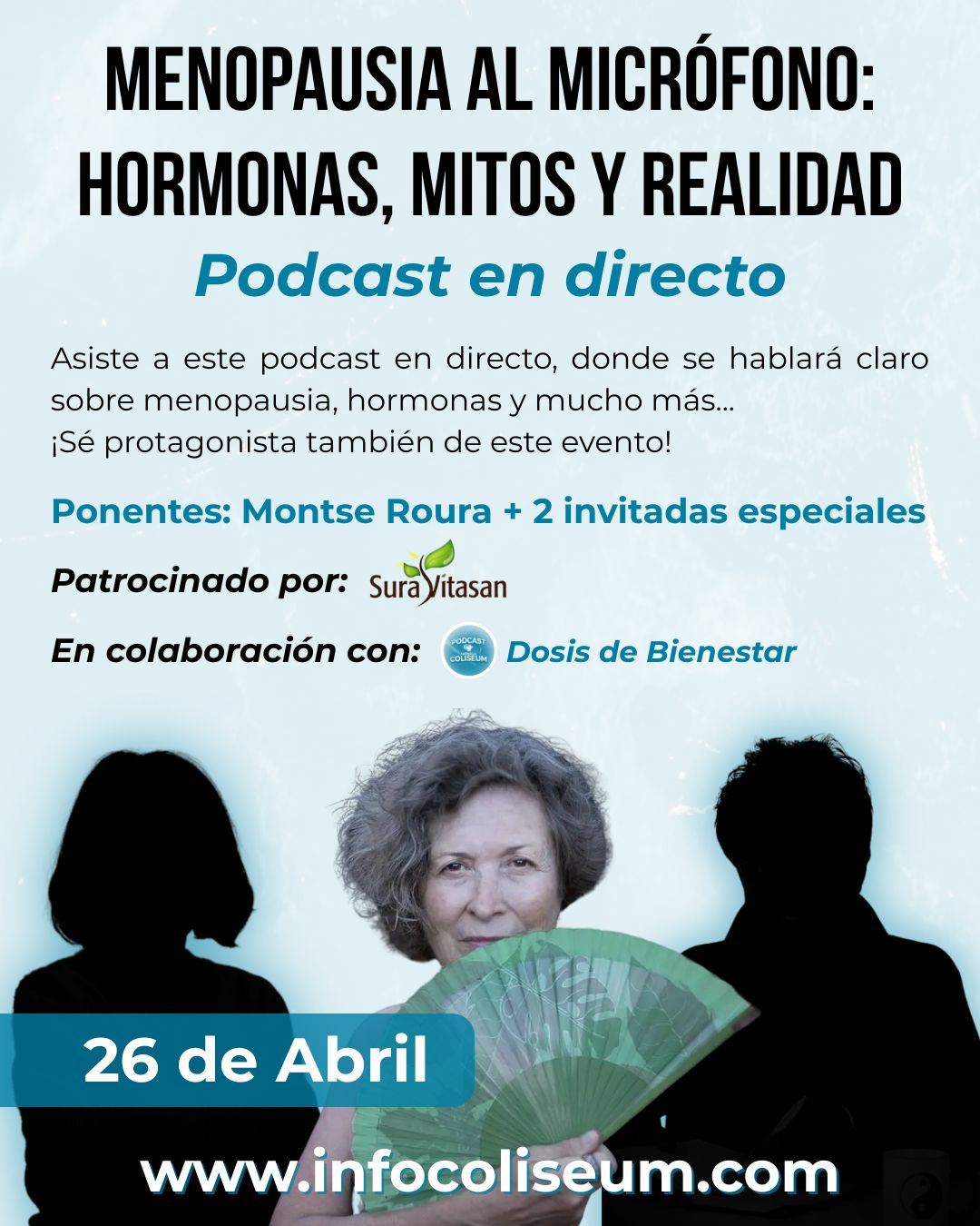 Menopausia al micrófono: Hormonas, mitos y realidad. PODCAST EN DIRECTO